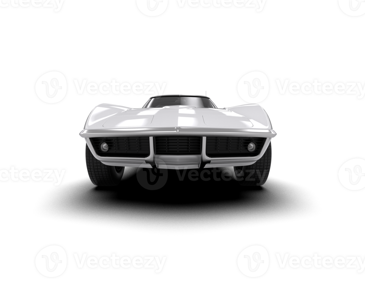Muscle car isolated on background. 3d rendering - illustration png
