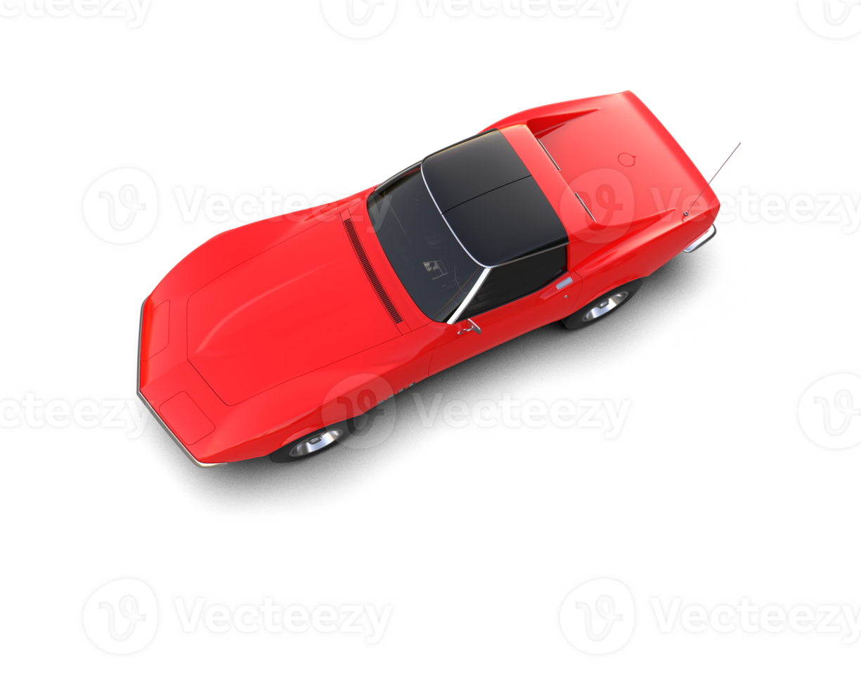 Muscle car isolated on background. 3d rendering - illustration png