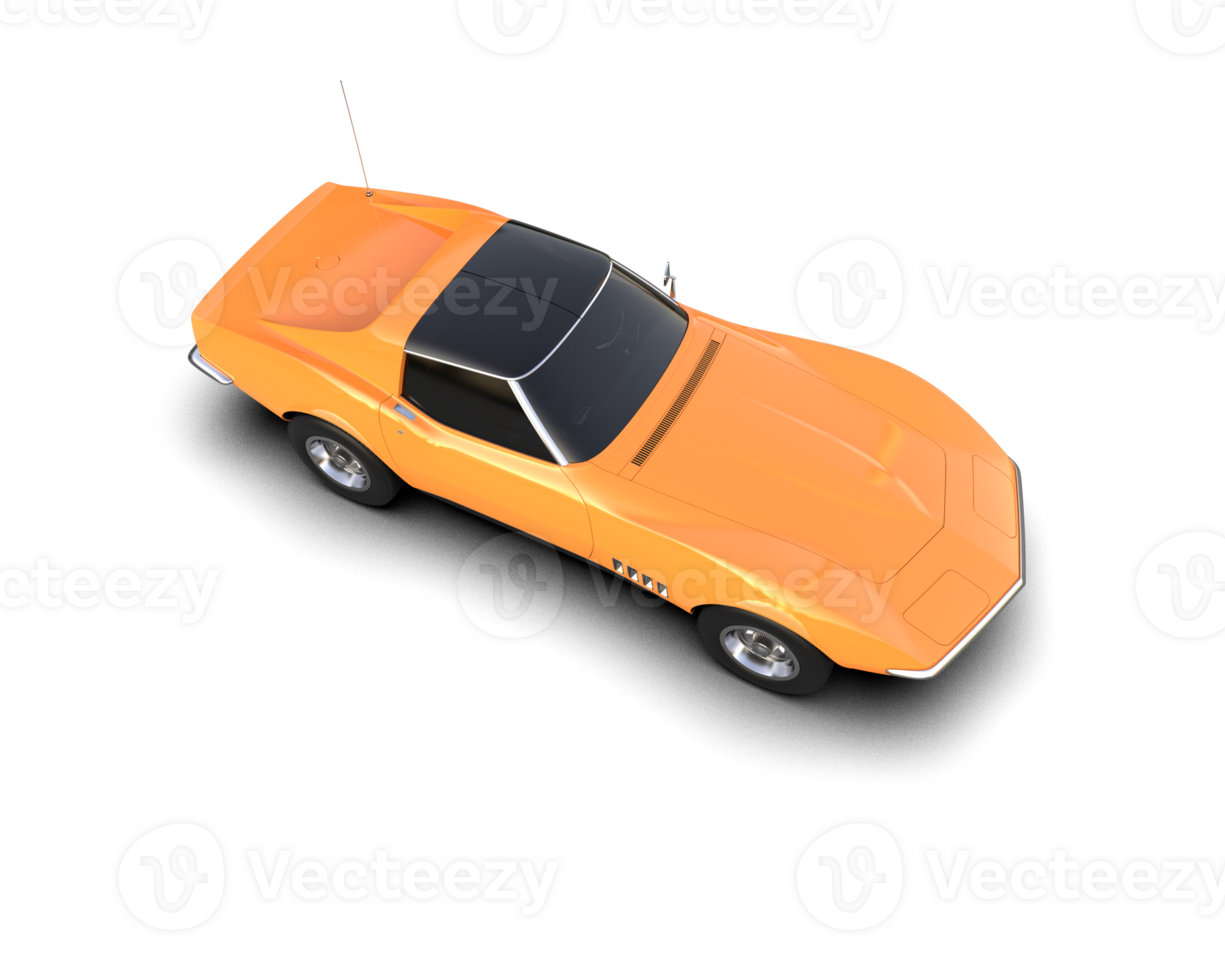 Muscle car isolated on background. 3d rendering - illustration png