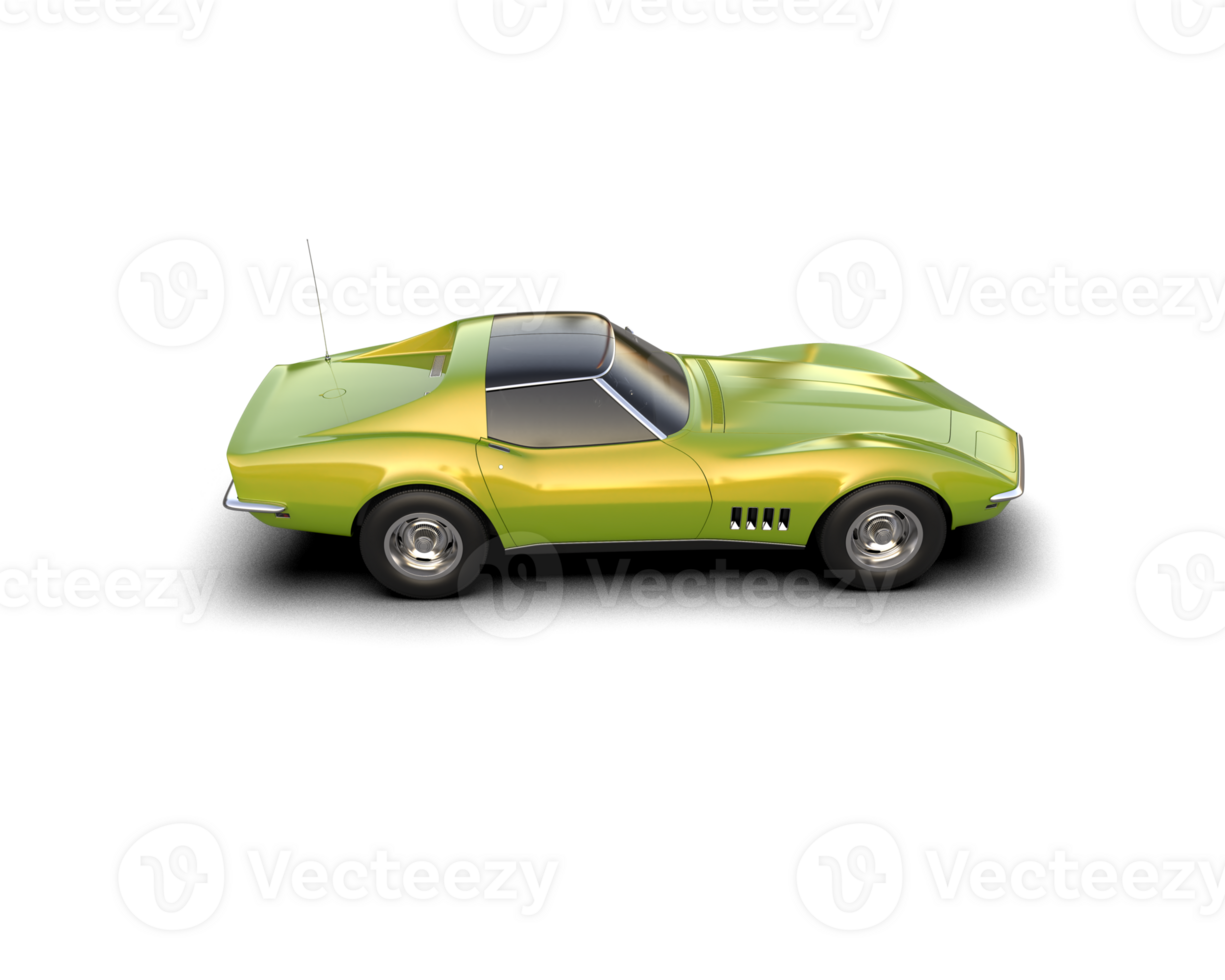 Muscle car isolated on background. 3d rendering - illustration png