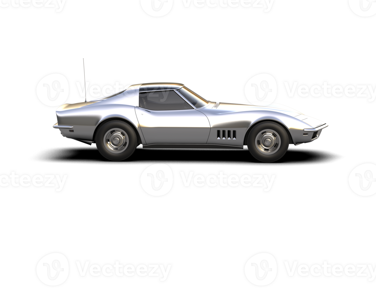 Muscle car isolated on background. 3d rendering - illustration png