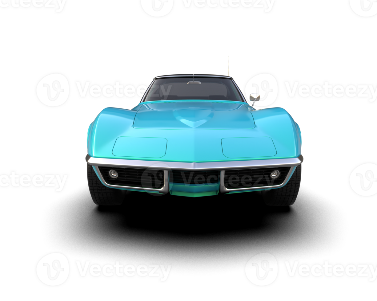 Muscle car isolated on background. 3d rendering - illustration png