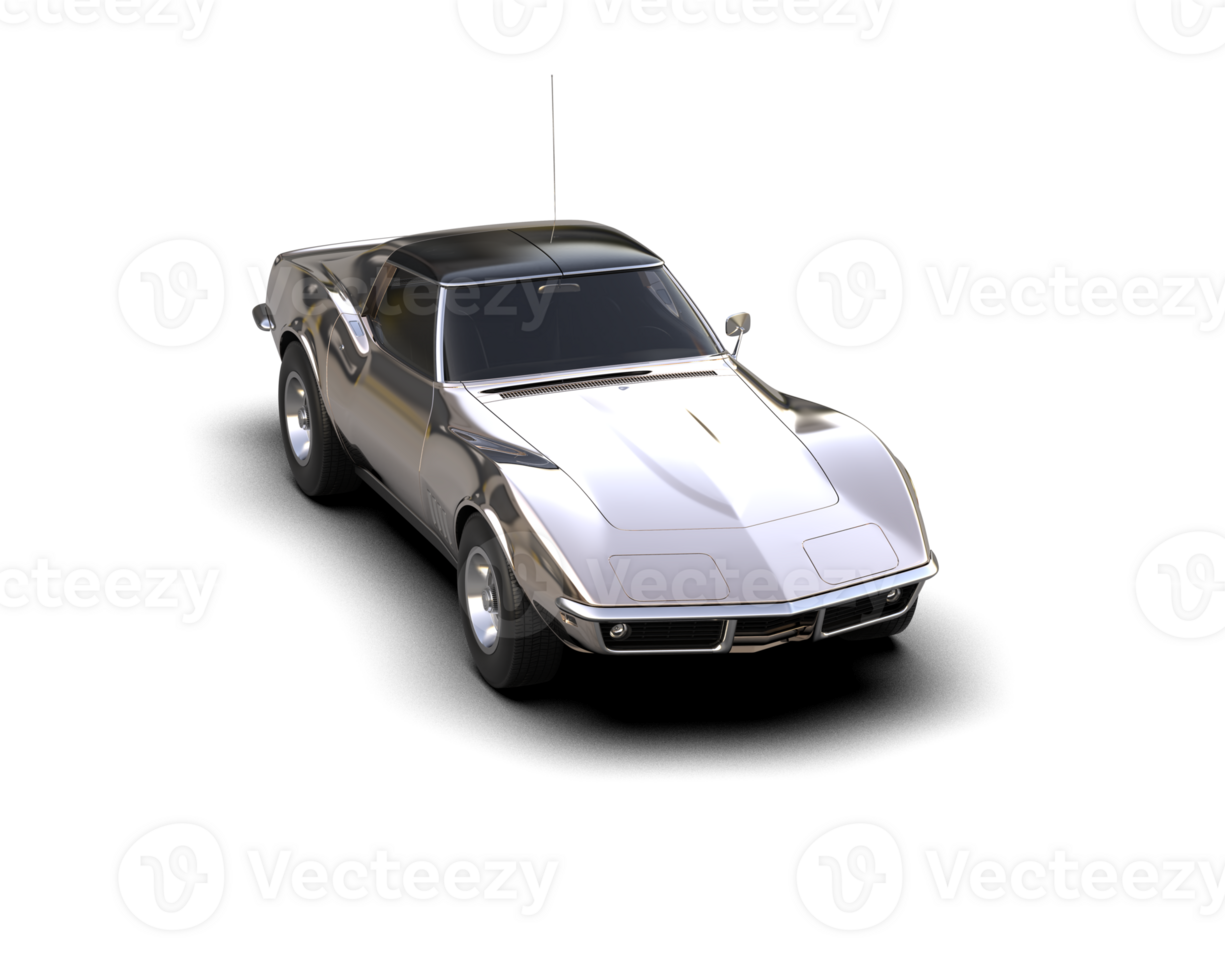 Muscle car isolated on background. 3d rendering - illustration png