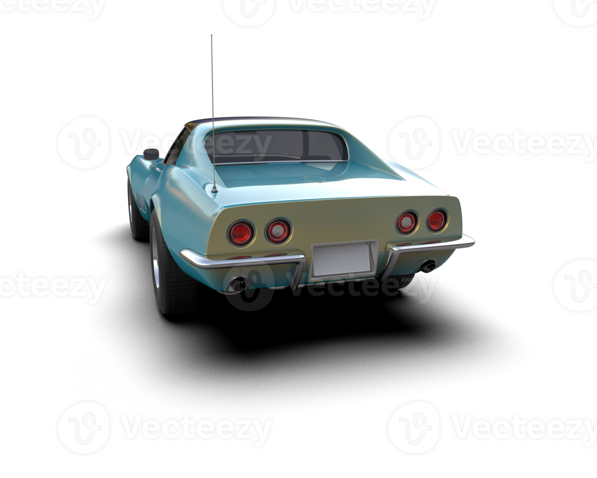 Muscle car isolated on background. 3d rendering - illustration png