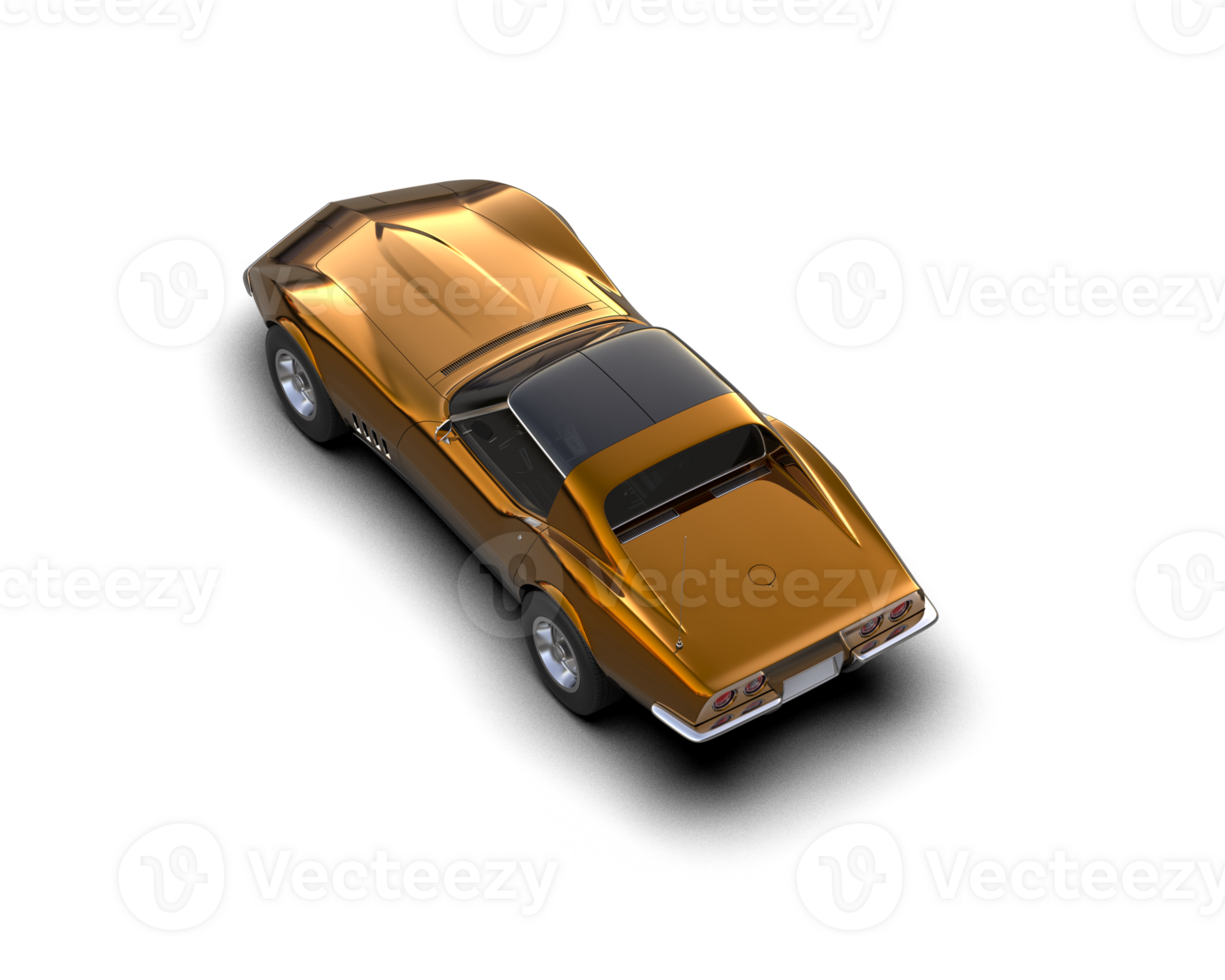 Muscle car isolated on background. 3d rendering - illustration png