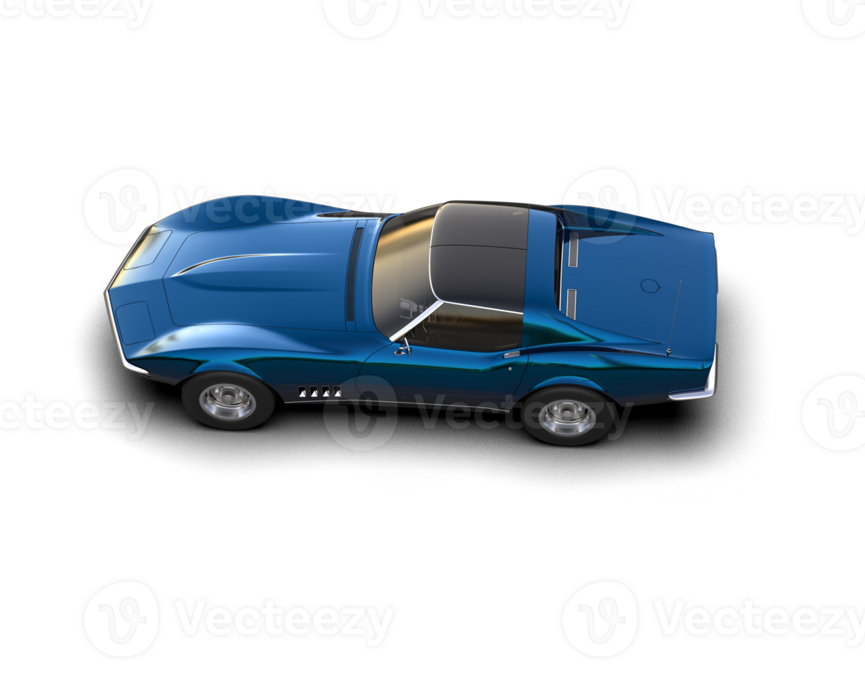 Muscle car isolated on background. 3d rendering - illustration png