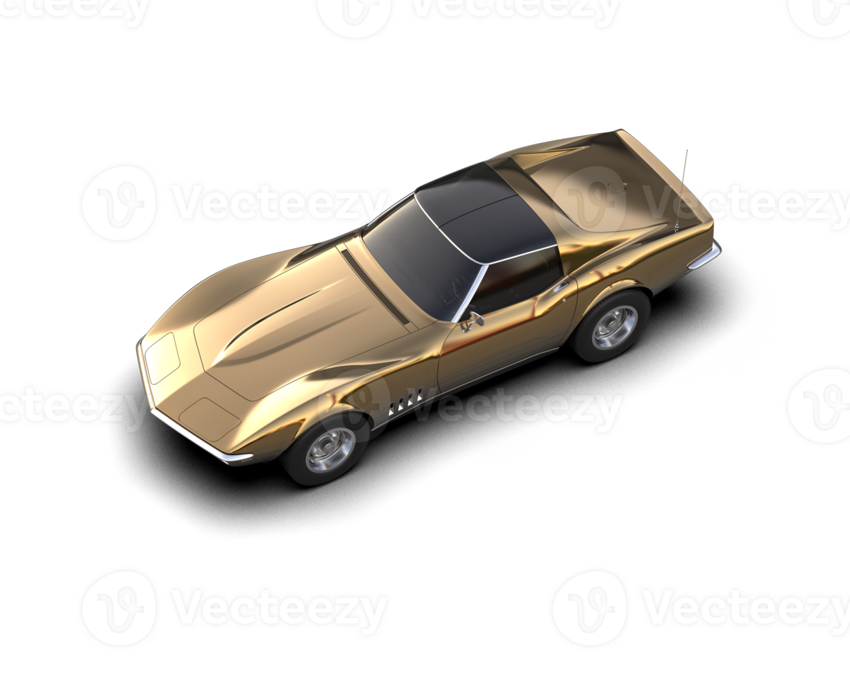 Muscle car isolated on background. 3d rendering - illustration png