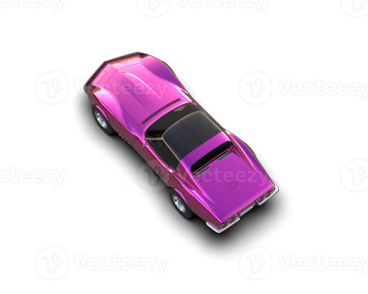 Muscle car isolated on background. 3d rendering - illustration png