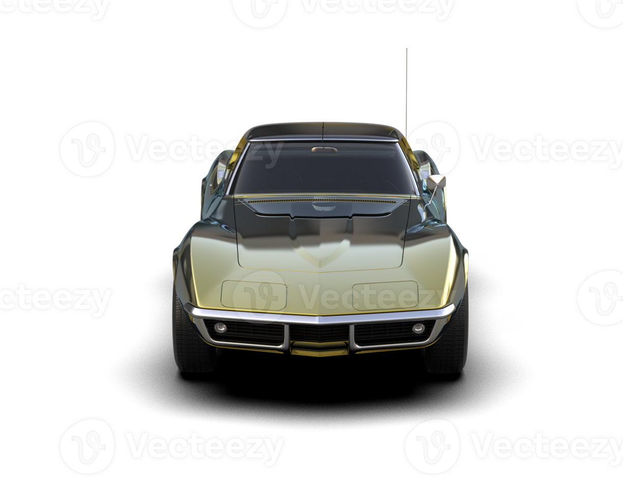 Muscle car isolated on background. 3d rendering - illustration png