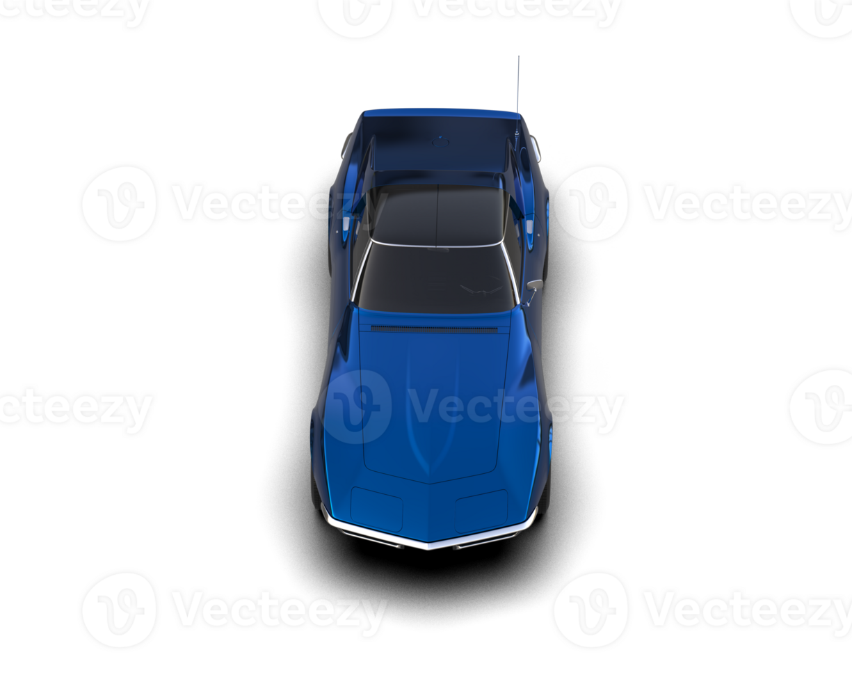 Muscle car isolated on background. 3d rendering - illustration png