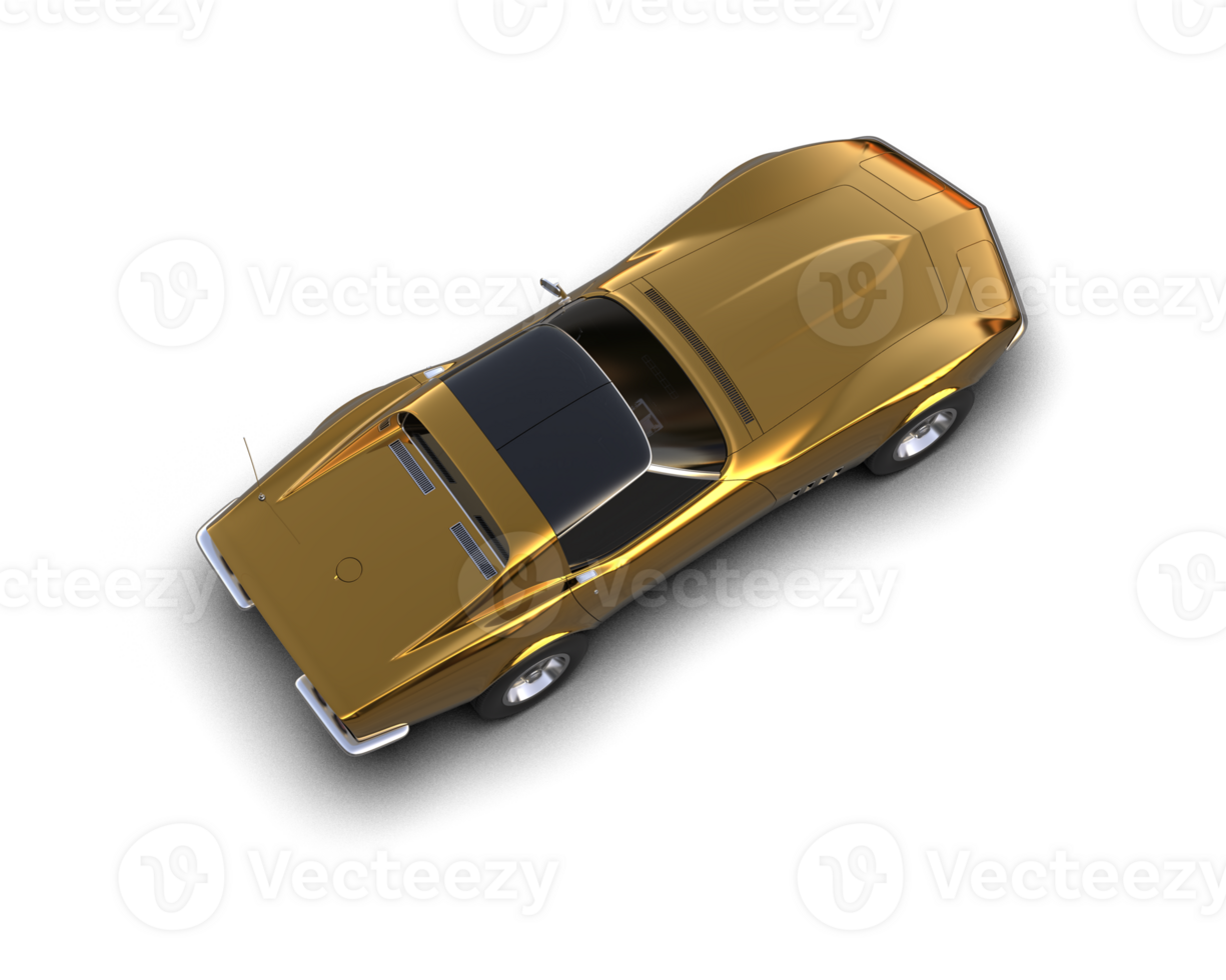 Muscle car isolated on background. 3d rendering - illustration png
