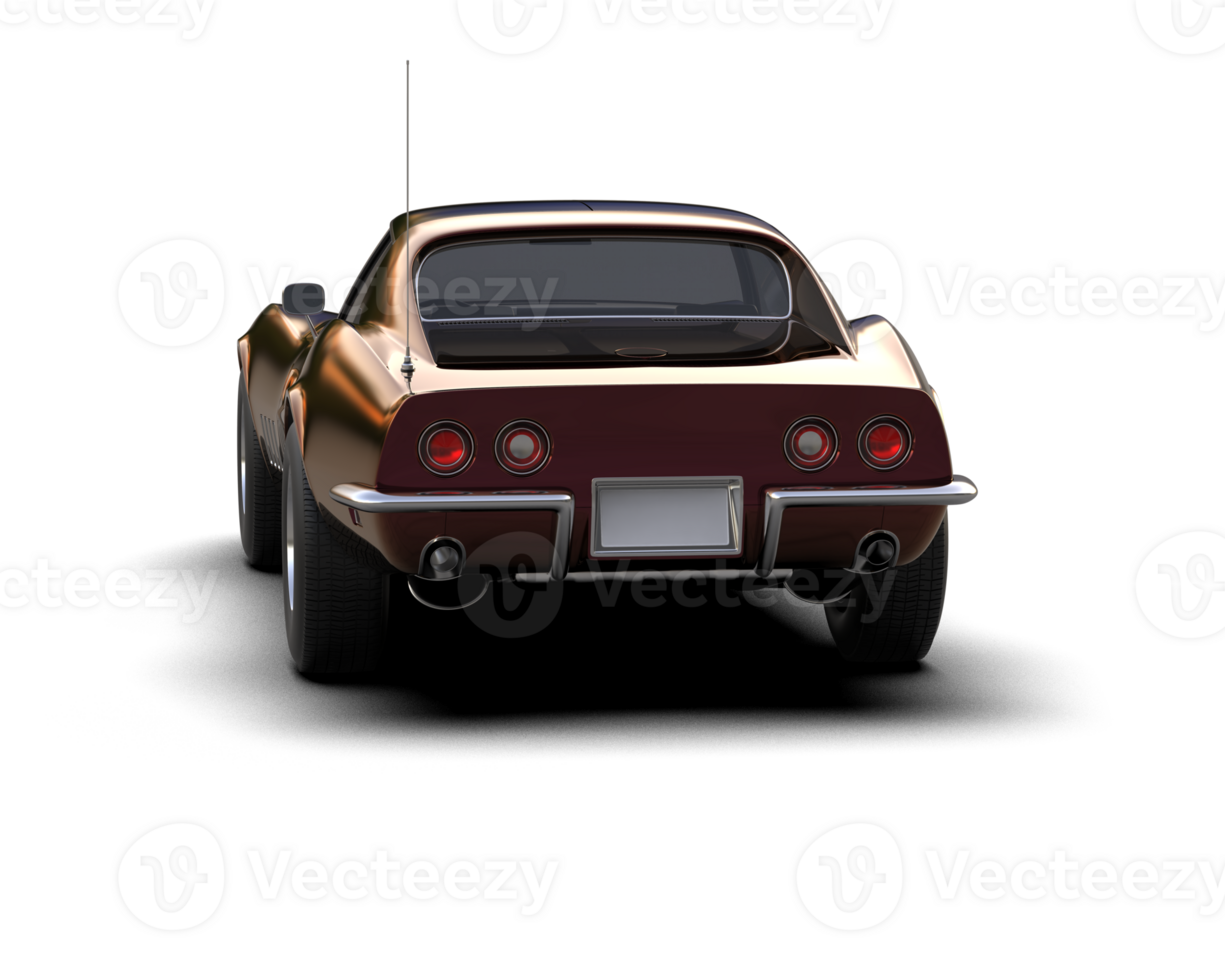 Muscle car isolated on background. 3d rendering - illustration png
