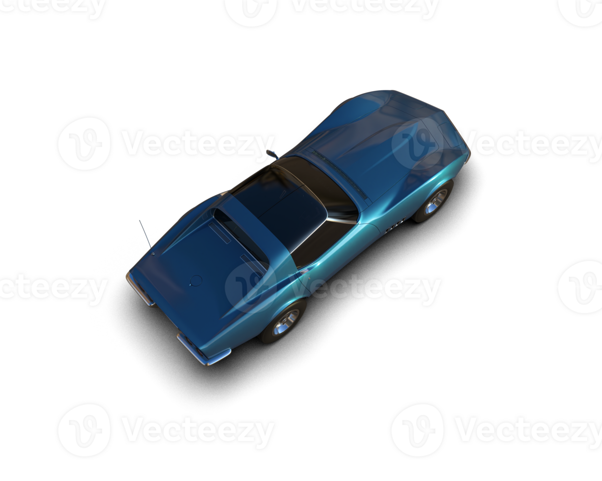 Muscle car isolated on background. 3d rendering - illustration png