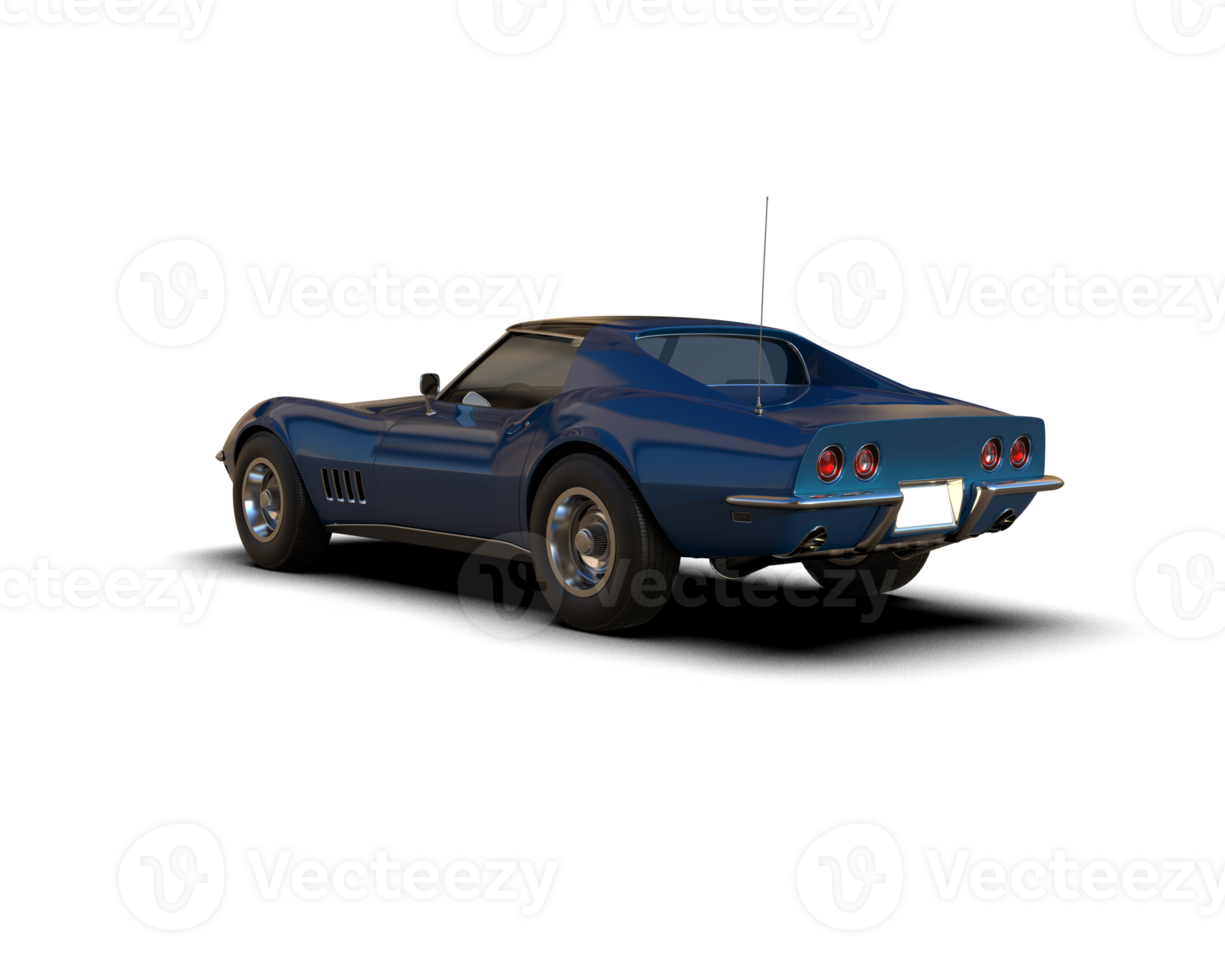 Muscle car isolated on background. 3d rendering - illustration png