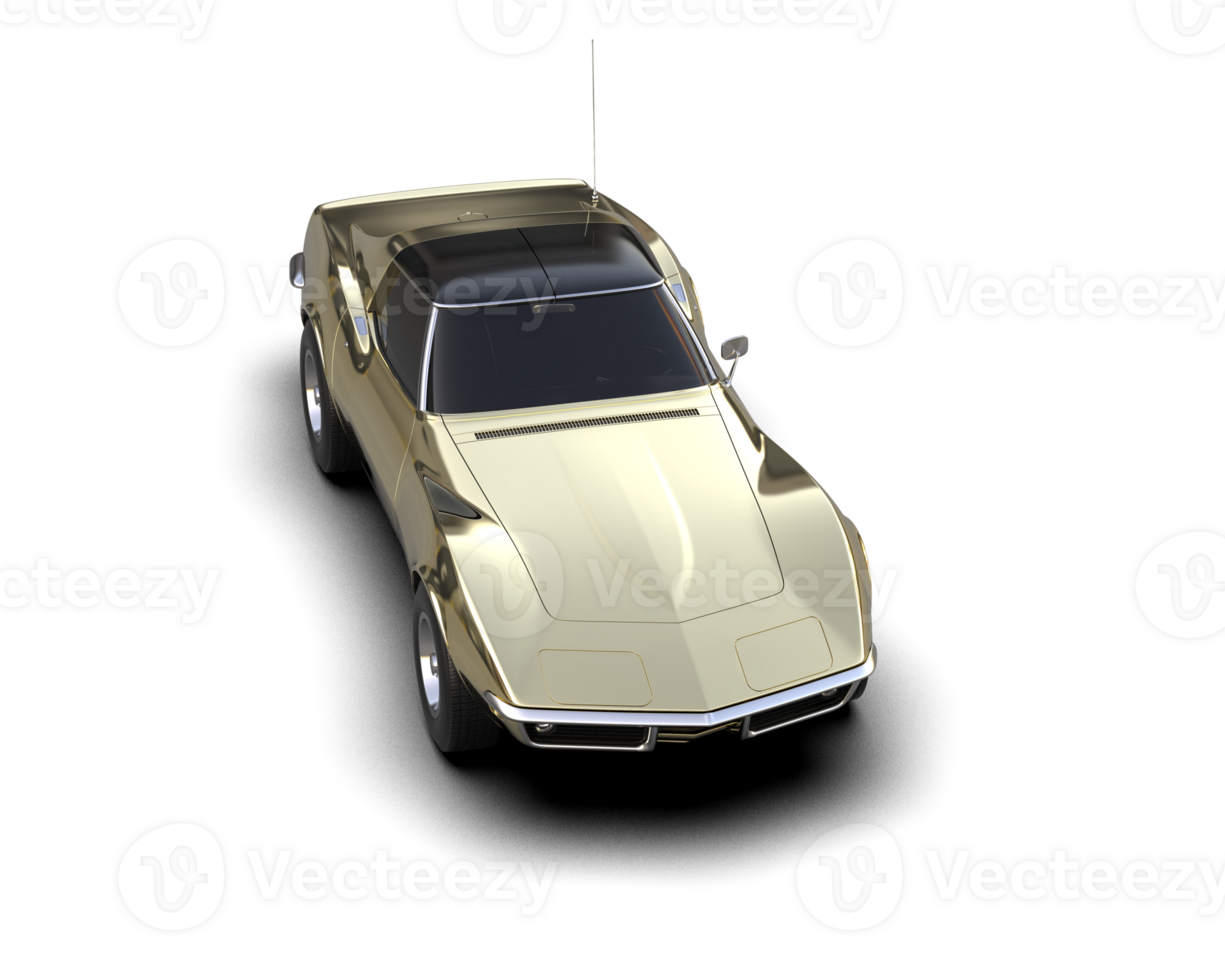 Muscle car isolated on background. 3d rendering - illustration png