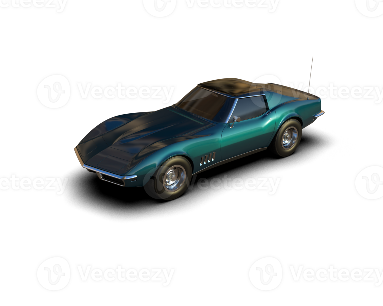 Muscle car isolated on background. 3d rendering - illustration png