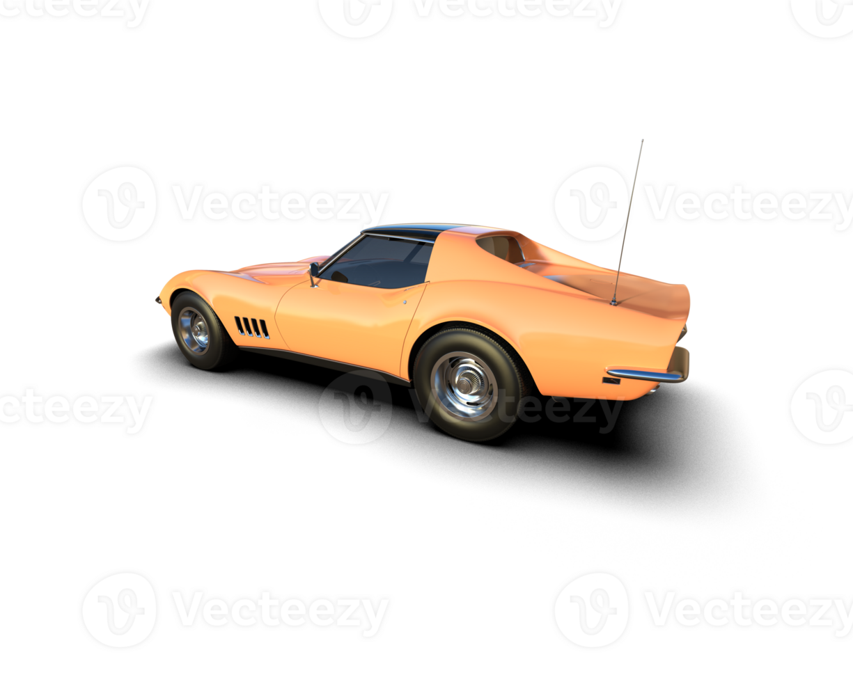 Muscle car isolated on background. 3d rendering - illustration png