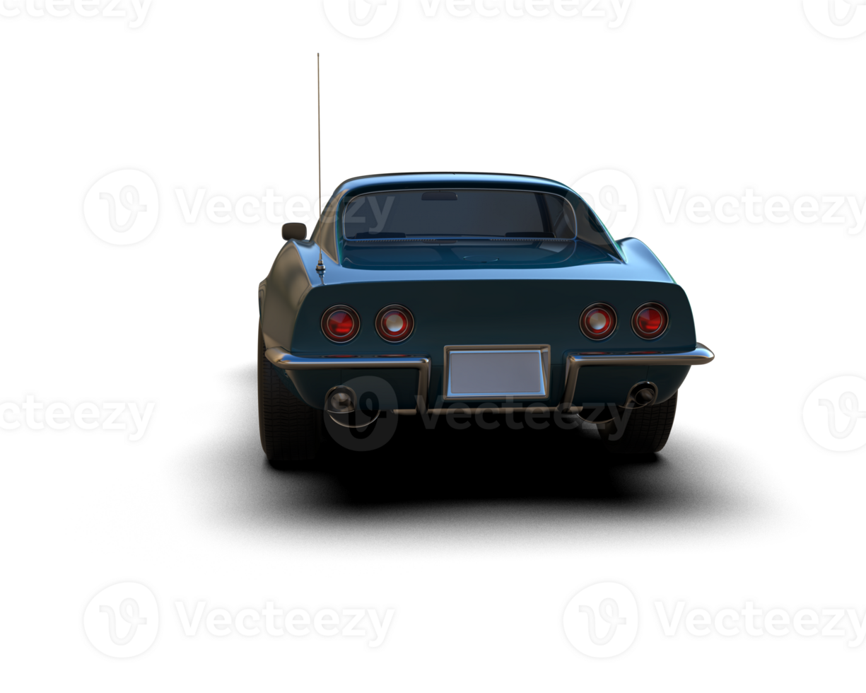 Muscle car isolated on background. 3d rendering - illustration png