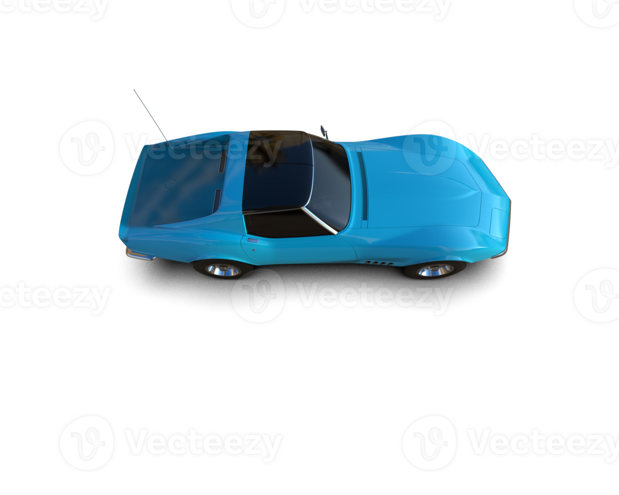 Muscle car isolated on background. 3d rendering - illustration png