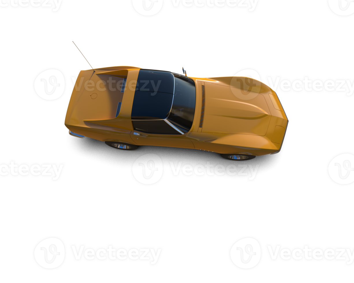 Muscle car isolated on background. 3d rendering - illustration png