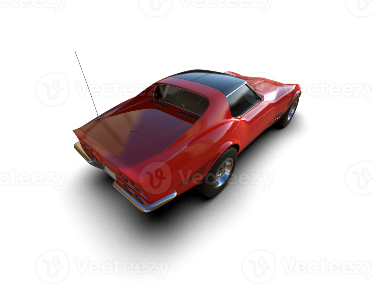 Muscle car isolated on background. 3d rendering - illustration png