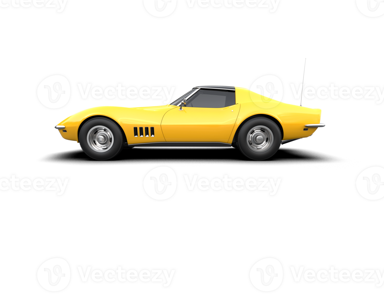 Modern car isolated on background. 3d rendering - illustration png