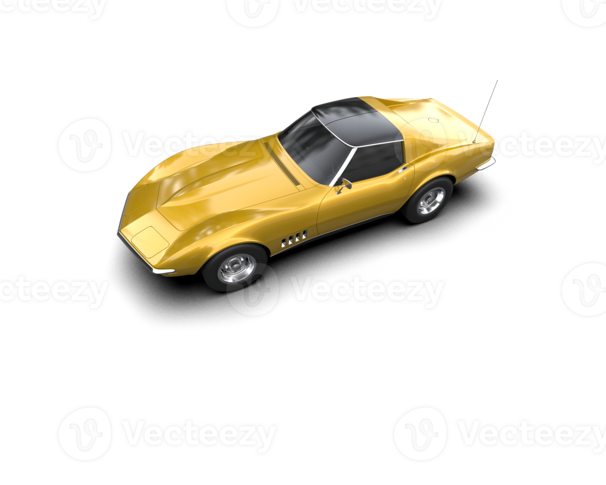 Modern car isolated on background. 3d rendering - illustration png
