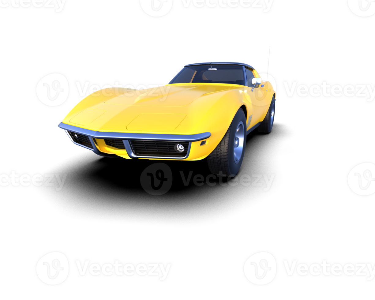 Modern car isolated on background. 3d rendering - illustration png