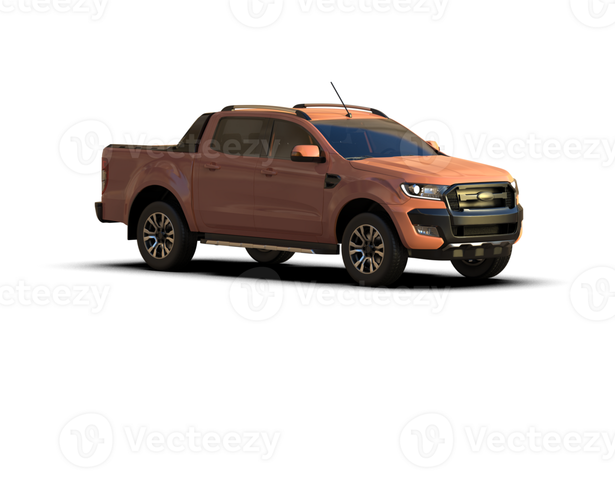Pickup truck isolated on background. 3d rendering - illustration png