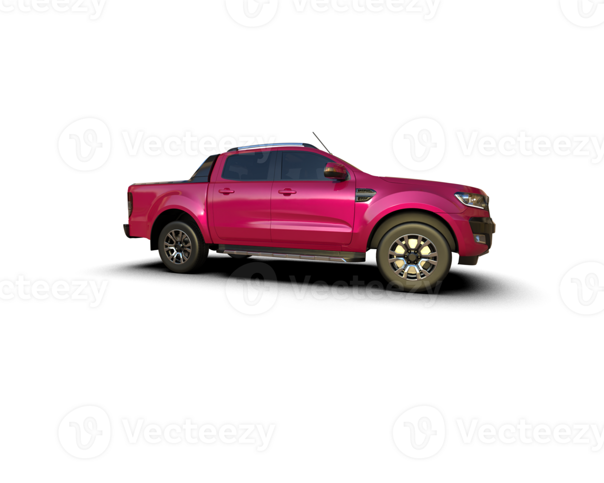 Pickup truck isolated on background. 3d rendering - illustration png