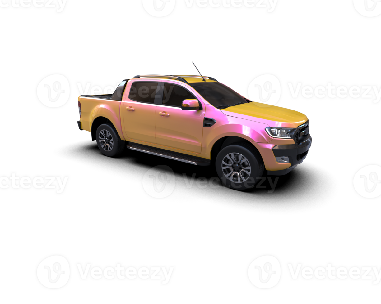 Pickup truck isolated on background. 3d rendering - illustration png