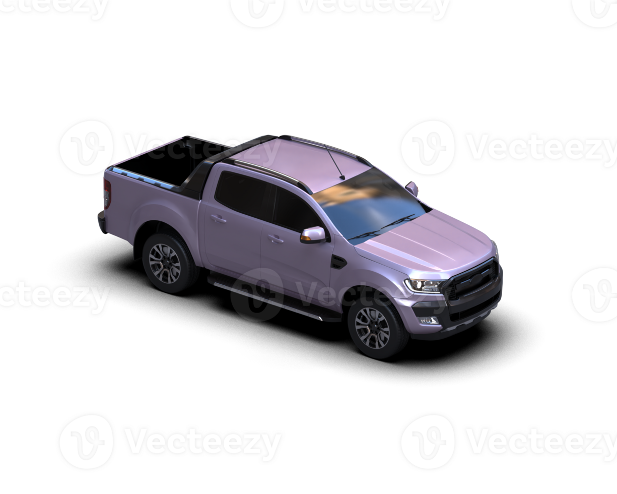 Pickup truck isolated on background. 3d rendering - illustration png