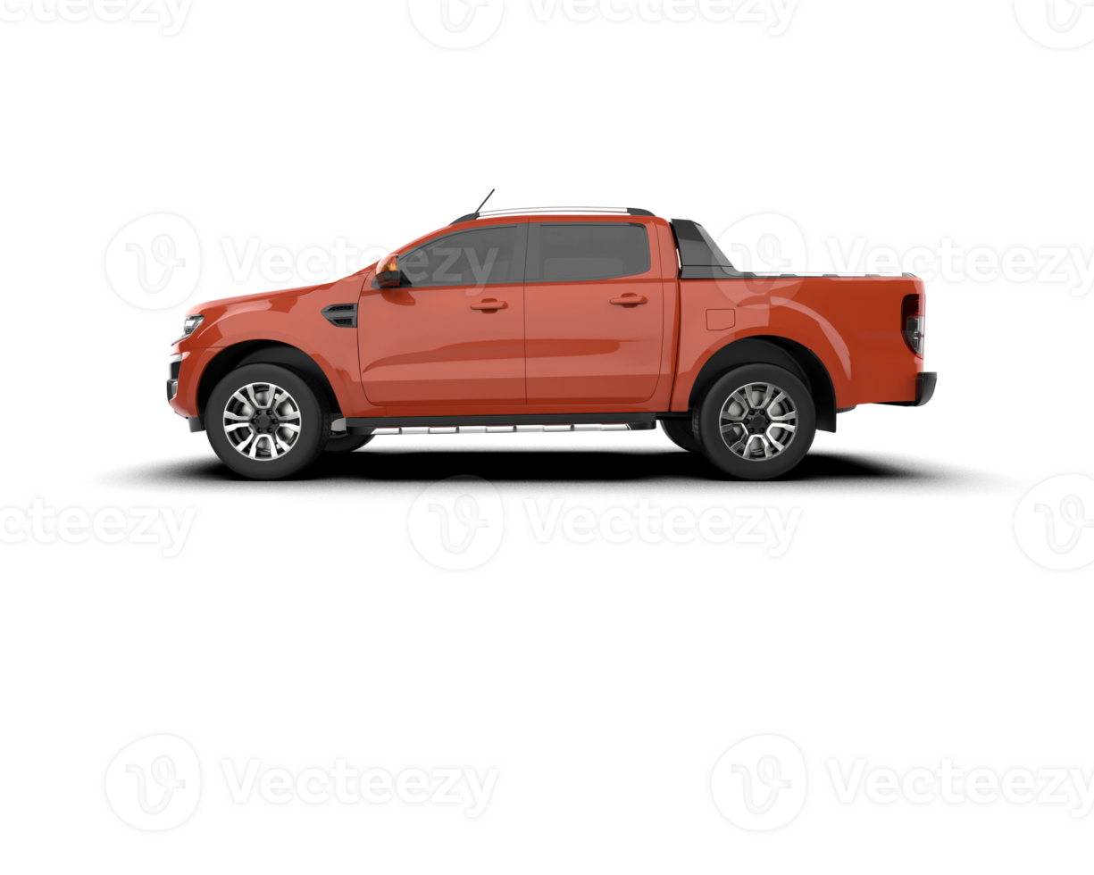 Pickup truck isolated on background. 3d rendering - illustration png