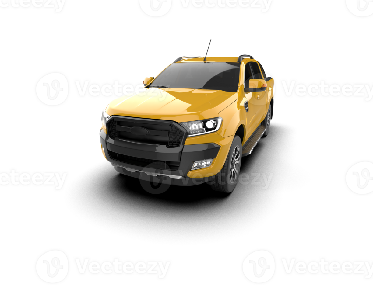 Pickup truck isolated on background. 3d rendering - illustration png