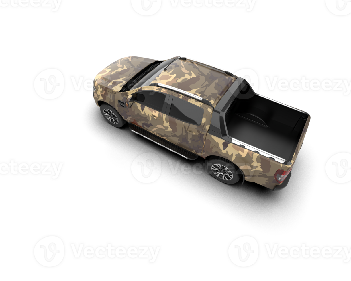 Pickup truck isolated on background. 3d rendering - illustration png
