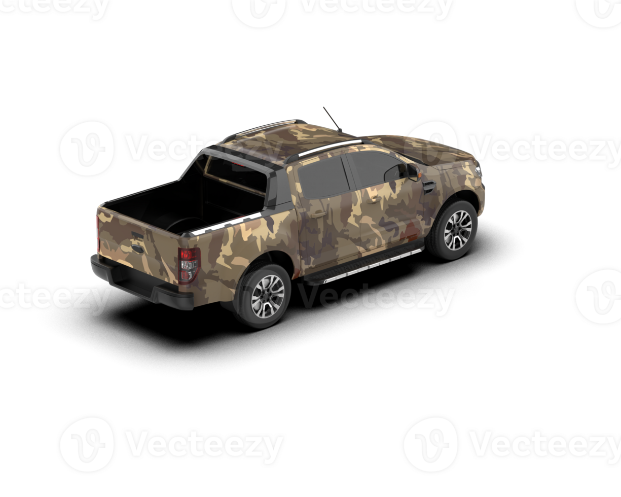 Pickup truck isolated on background. 3d rendering - illustration png