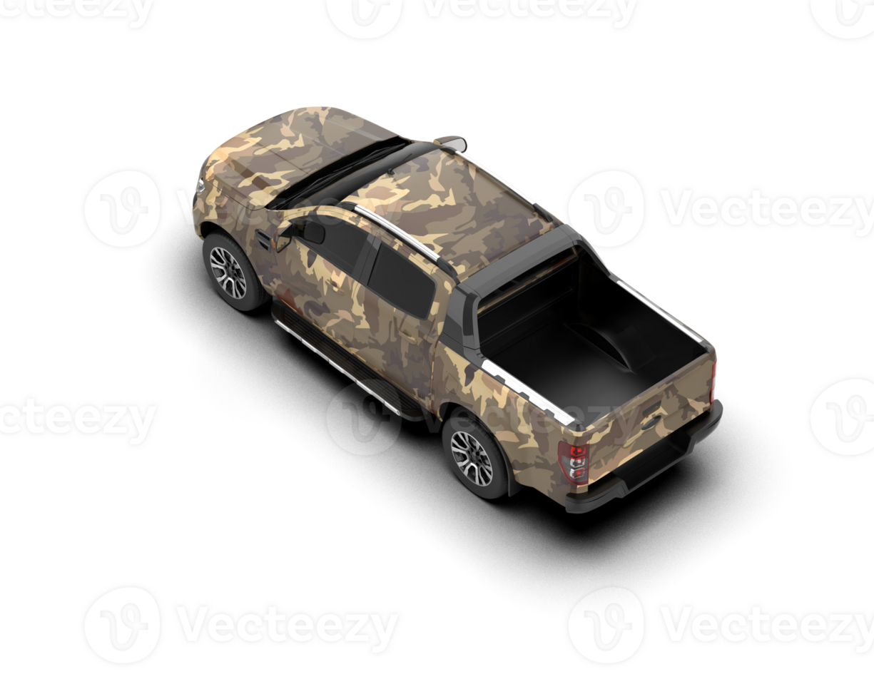 Pickup truck isolated on background. 3d rendering - illustration png