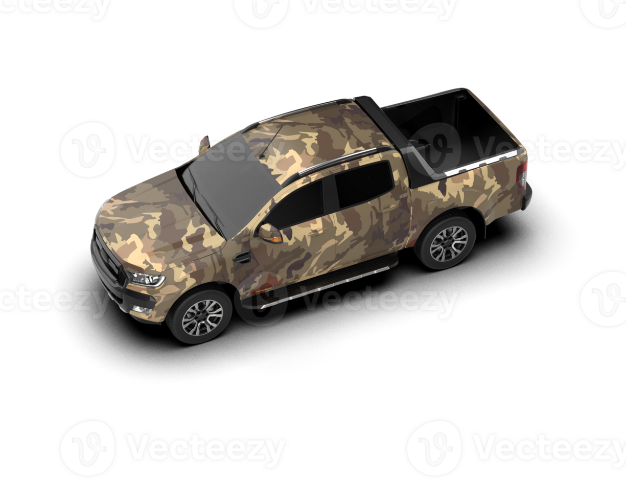 Pickup truck isolated on background. 3d rendering - illustration png