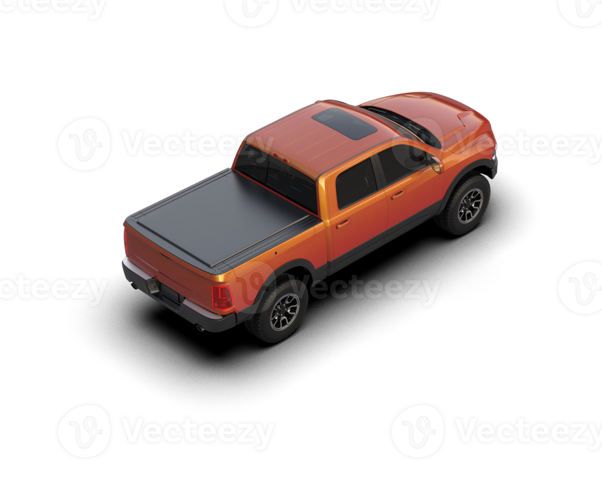 Pickup truck isolated on background. 3d rendering - illustration png