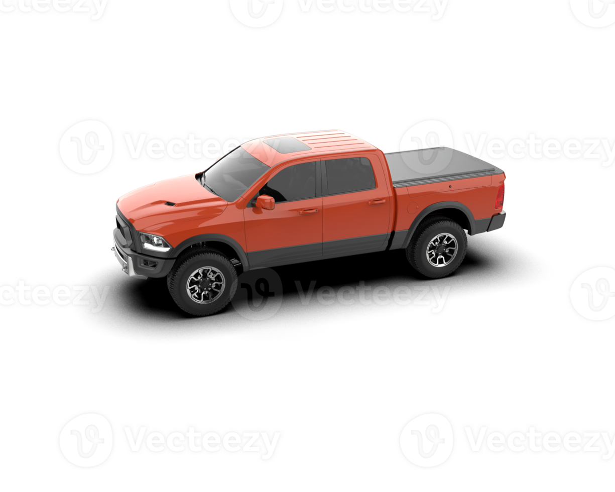 Pickup truck isolated on background. 3d rendering - illustration png