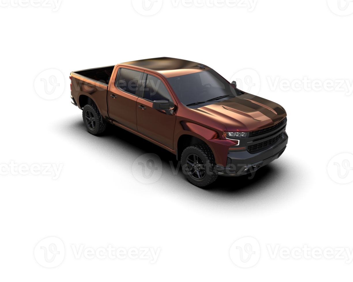 Pickup truck isolated on background. 3d rendering - illustration png