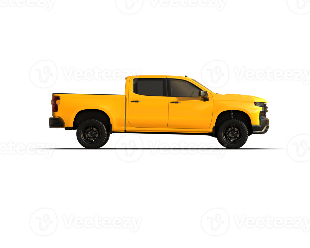 Pickup truck isolated on background. 3d rendering - illustration png