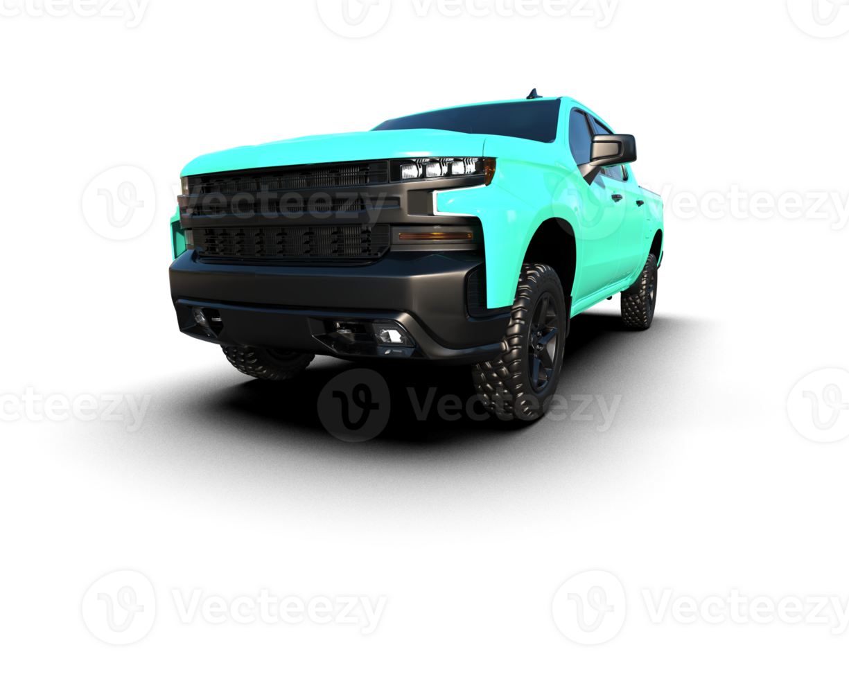 Pickup truck isolated on background. 3d rendering - illustration png