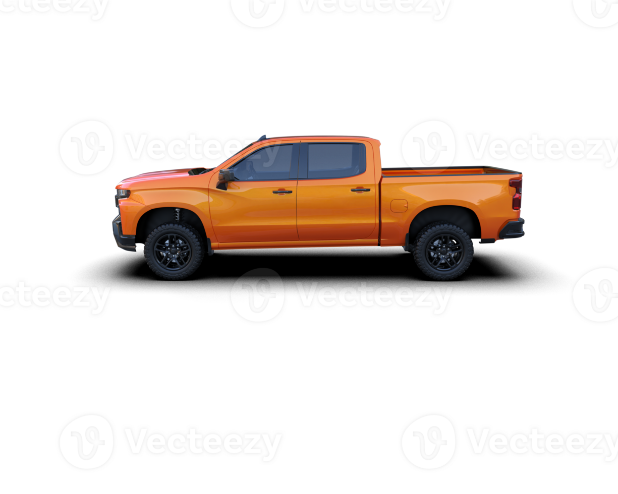 Pickup truck isolated on background. 3d rendering - illustration png