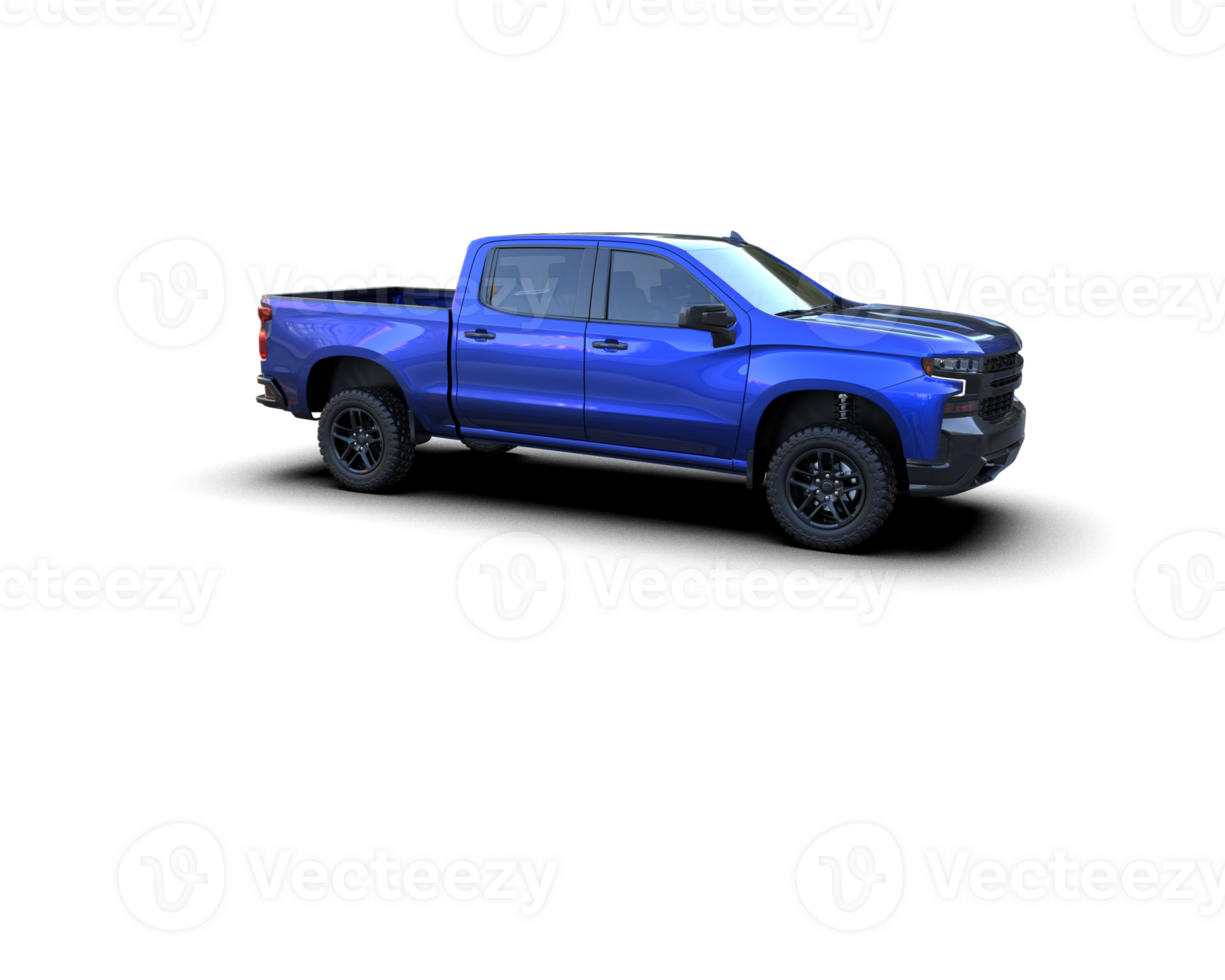 Pickup truck isolated on background. 3d rendering - illustration png