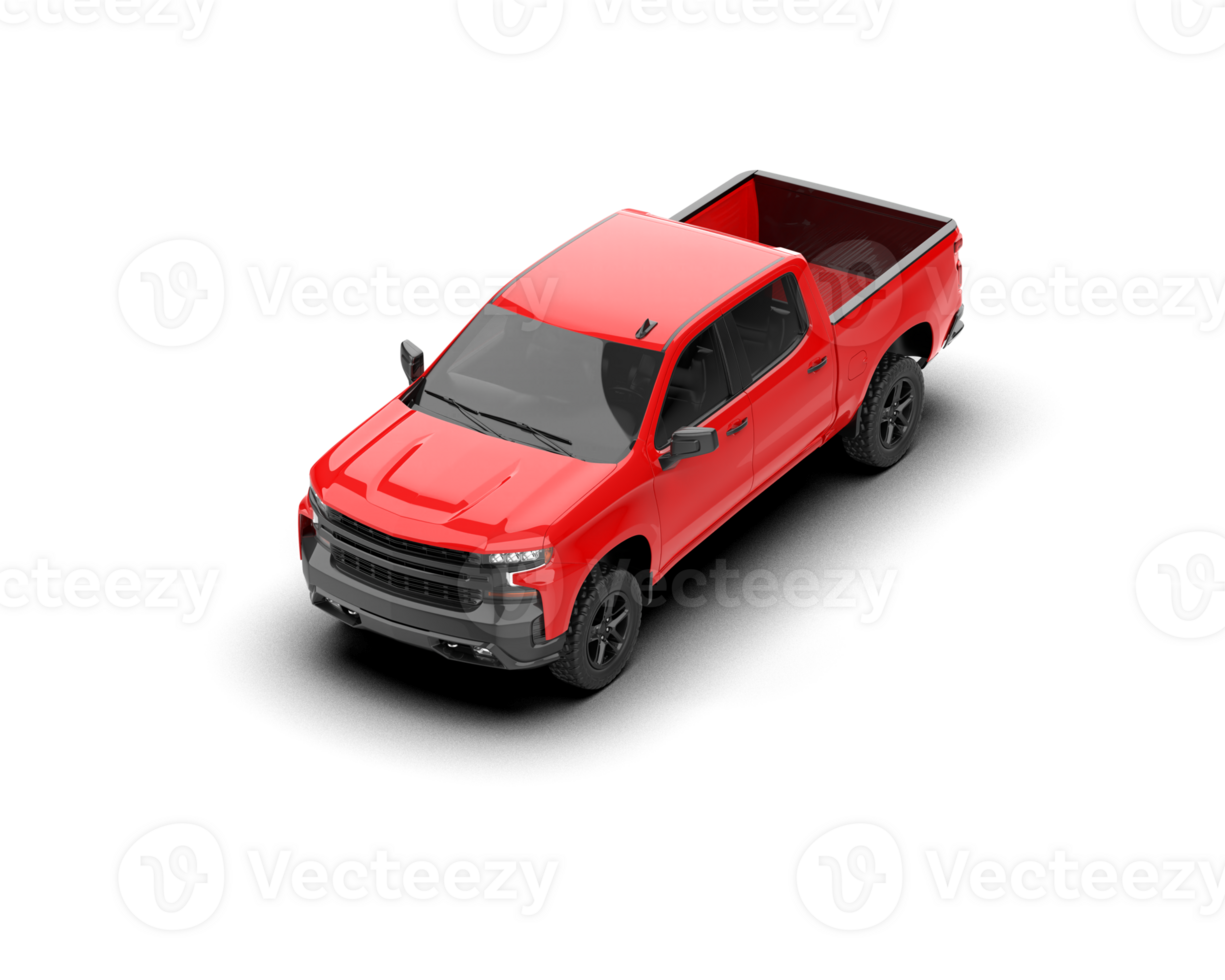 Pickup truck isolated on background. 3d rendering - illustration png