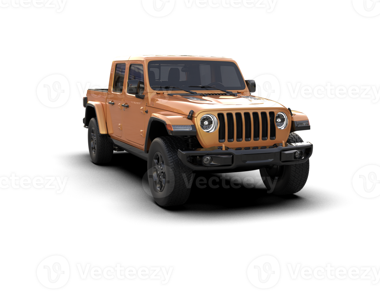 Pickup truck isolated on background. 3d rendering - illustration png