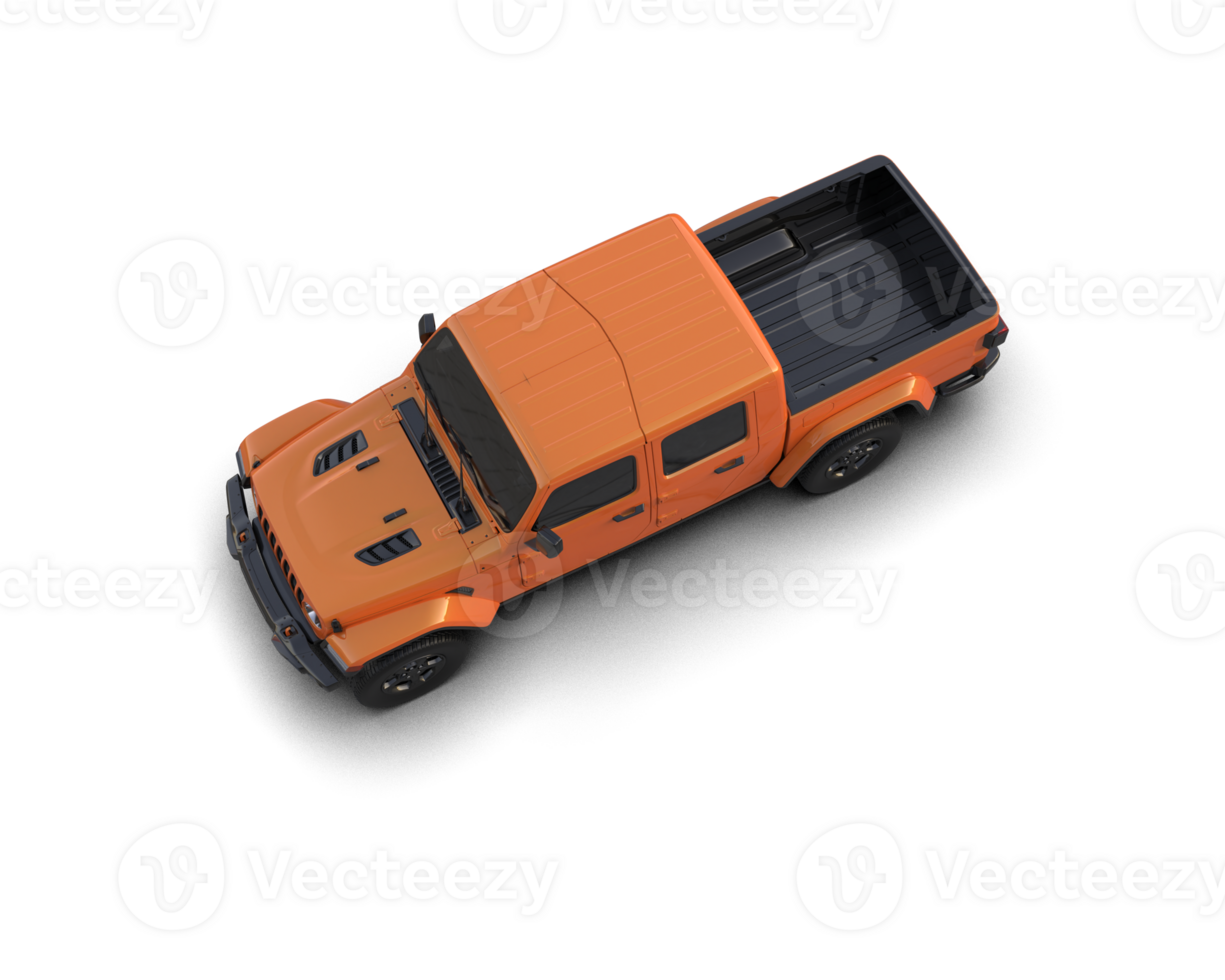 Pickup truck isolated on background. 3d rendering - illustration png
