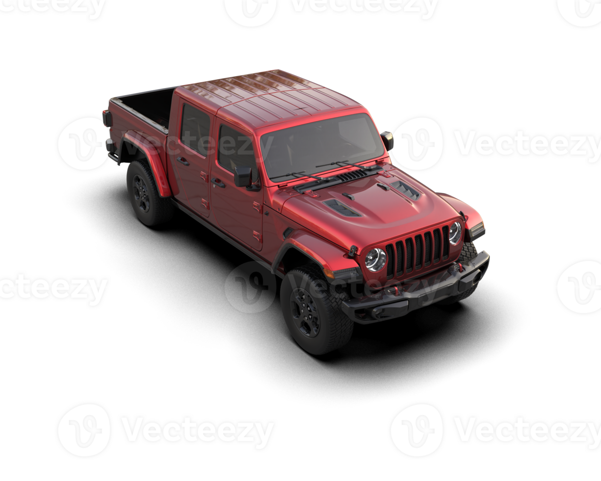 Pickup truck isolated on background. 3d rendering - illustration png