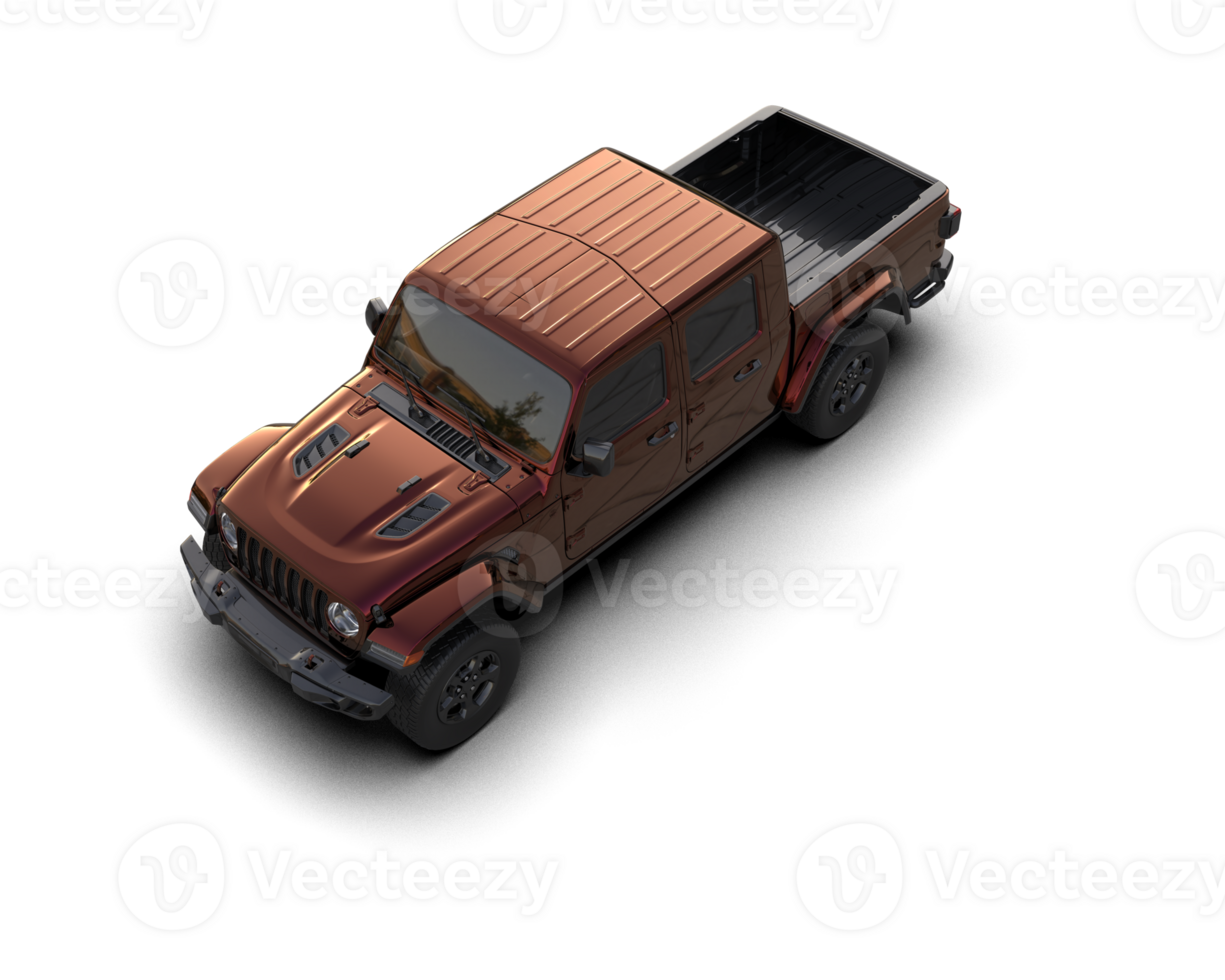 Pickup truck isolated on background. 3d rendering - illustration png